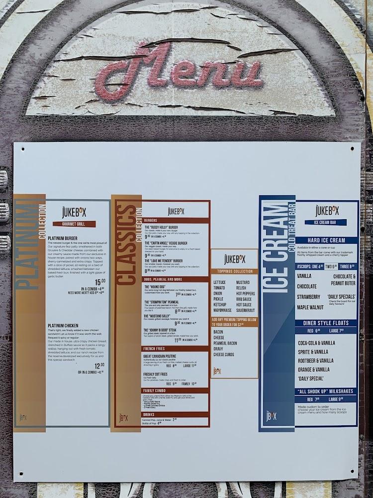 The Jukebox Diner Menu image 2