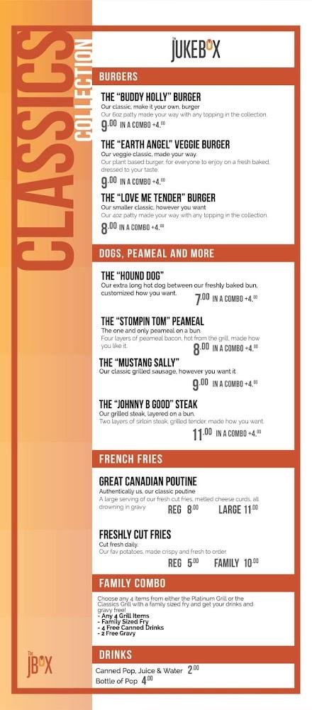 The Jukebox Diner Menu image 3